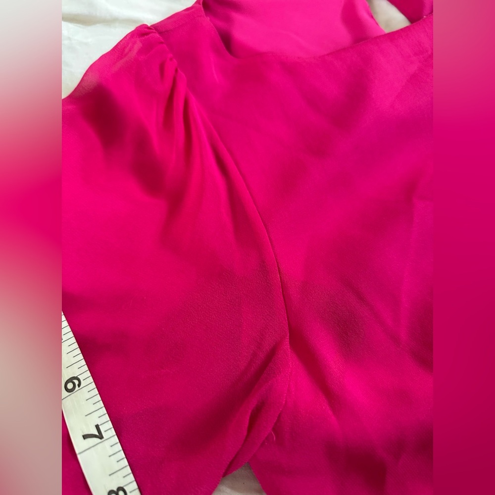 Alice + Olivia Pink Puff Sleeve Boxy Blouse - Picture 14 of 14